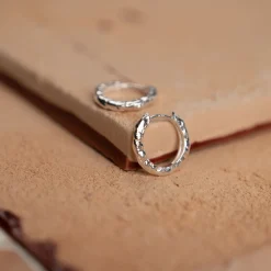 SELINA SMALL SILVER CREOL EARRING - Sisi Copenhagen