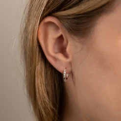 SELINA SMALL SILVER CREOL EARRING - Sisi Copenhagen