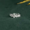 SEVEN-STONE OVAL DIAMOND RING - 2.0ct - WG