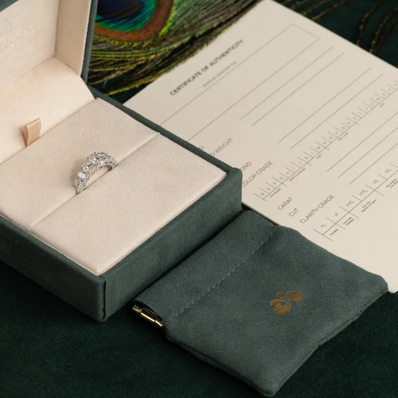 SEVEN-STONE OVAL DIAMOND RING - 2.0ct - WG