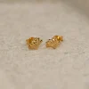 SHELLY GOLDEN STUD EARRING