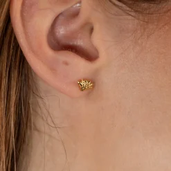 SHELLY GOLDEN STUD EARRING