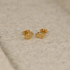 SHELLY GOLDEN STUD EARRING