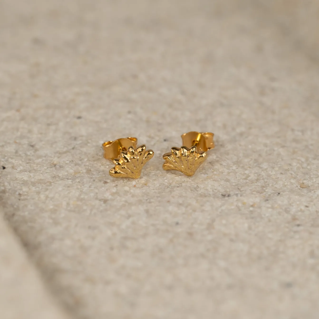 SHELLY GOLDEN STUD EARRING