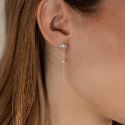 SHELLY PEARL DROP SILVER EARRING