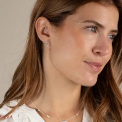 SHELLY PEARL DROP SILVER EARRING