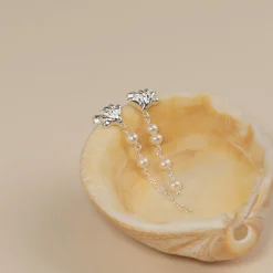 SHELLY PEARL DROP SILVER EARRING