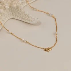 SHELLY PEARL GOLDEN NECKLACE