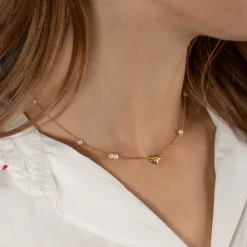 SHELLY PEARL GOLDEN NECKLACE