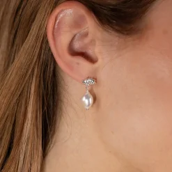 SHELLY PEARL SILVER EARRING