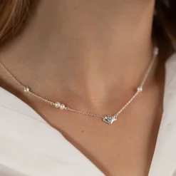SHELLY PEARL SILVER NECKLACE