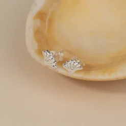 SHELLY SILVER STUD EARRING