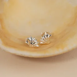 SHELLY SILVER STUD EARRING