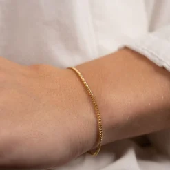 SIA MINI PANZER SOLID GOLD BRACELET - Sisi Copenhagen
