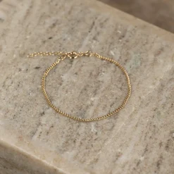 SIA MINI PANZER SOLID GOLD BRACELET - Sisi Copenhagen