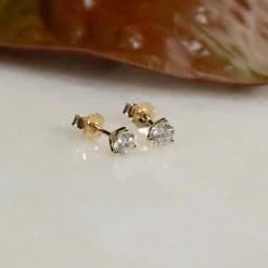 SIMPLE DIAMOND STUD EARRING - 0.75ct - YG