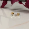 SIMPLE DIAMOND STUD EARRING - 0.33ct - YG