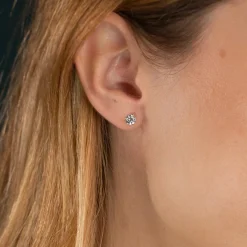 SIMPLE DIAMOND STUD EARRING - 0.75ct - YG