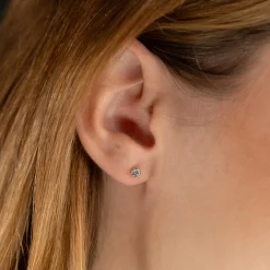 SIMPLE DIAMOND STUD EARRING - 0.33ct - YG