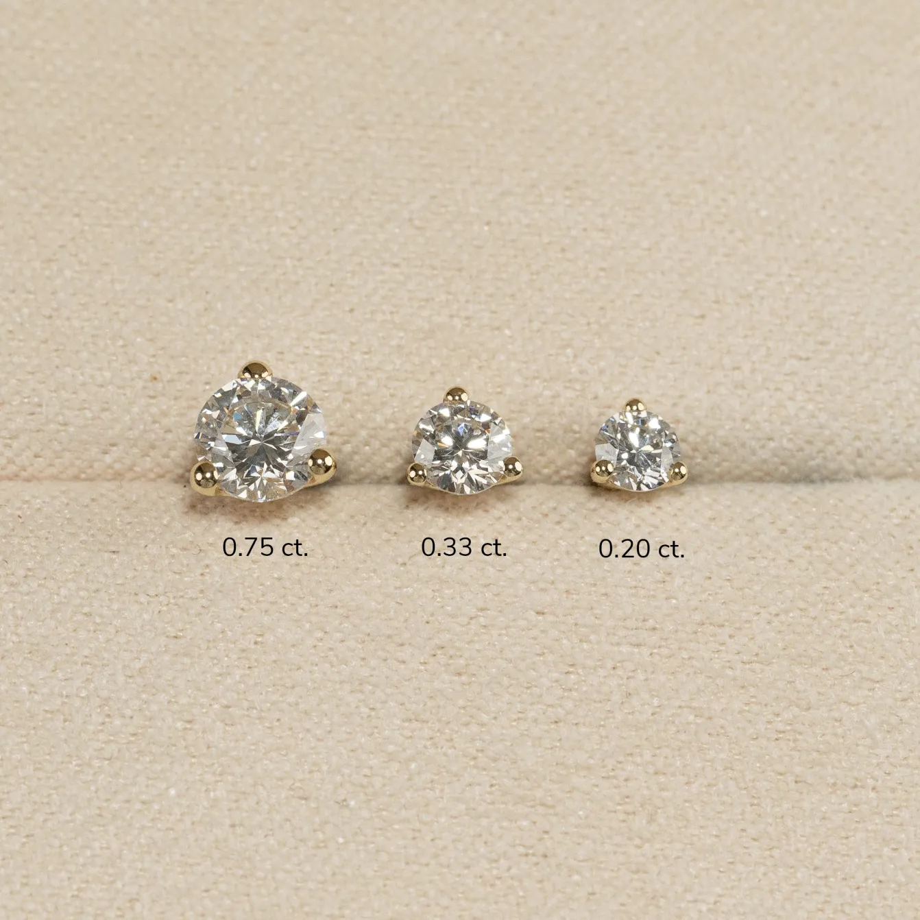 SIMPLE DIAMOND STUD EARRING - 0.33ct - YG