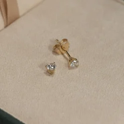 SIMPLE DIAMOND STUD EARRING - 0.33ct - YG