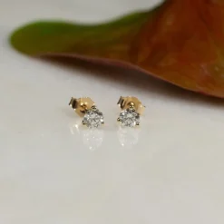 SIMPLE DIAMOND STUD EARRING - 0.75ct - YG