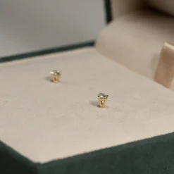 SIMPLE DIAMOND STUD EARRING - 0.2ct - YG