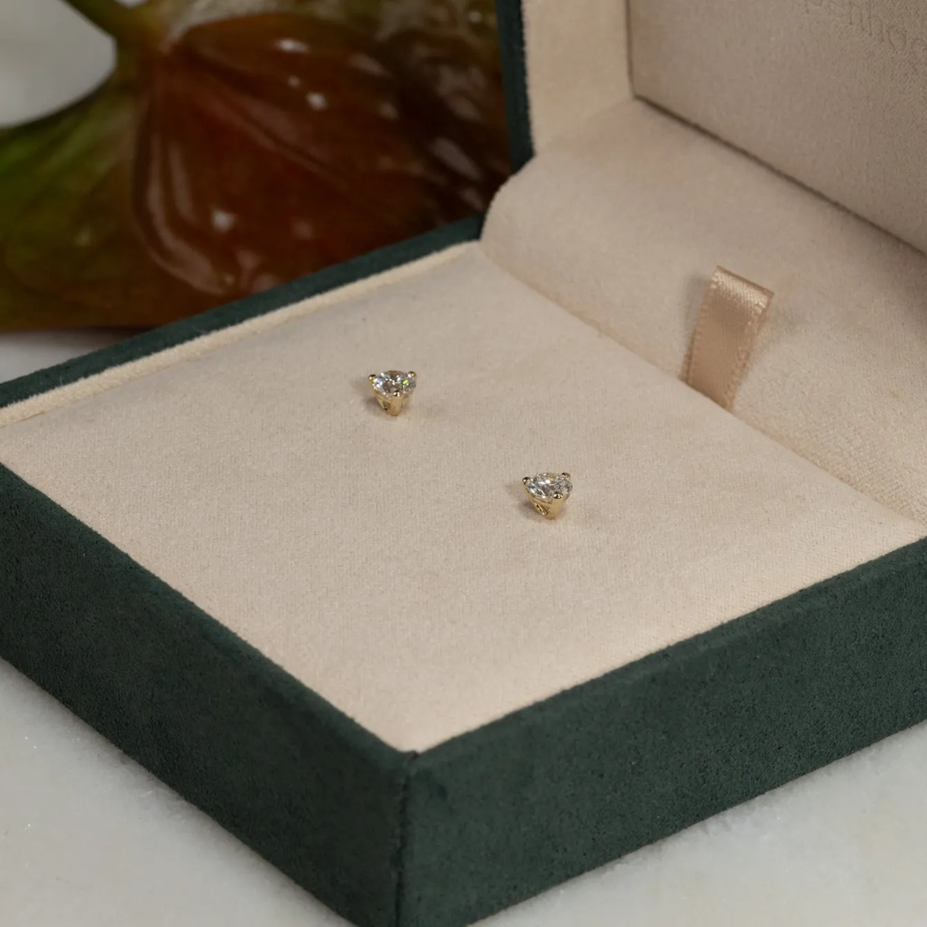 SIMPLE DIAMOND STUD EARRING - 0.75ct - YG