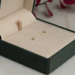 SIMPLE DIAMOND STUD EARRING - 0.33ct - YG