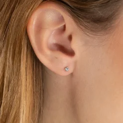 SIMPLE DIAMOND STUD EARRING - 0.2ct - YG