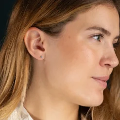 SIMPLE DIAMOND STUD EARRING - 0.33ct - WG