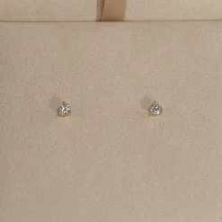 SIMPLE DIAMOND STUD EARRING - 0.33ct - YG