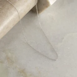 SIMPLE LINK SOLID GOLD CHAIN - 14K WG