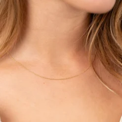 SIMPLE LINK SOLID GOLD CHAIN - 14K YG