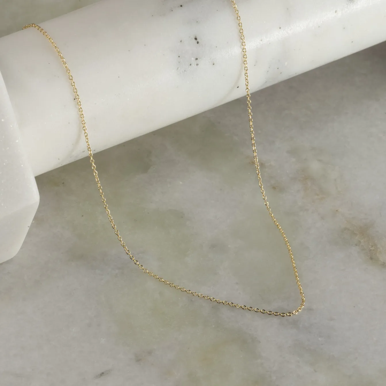 SIMPLE LINK SOLID GOLD CHAIN - 14K YG