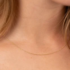 SIMPLE LINK SOLID GOLD CHAIN - 14K YG