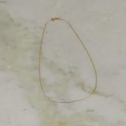 SIMPLE LINK SOLID GOLD CHAIN - 14K YG