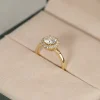 SIMPLE ROUND HALO DIAMOND RING - 1.25ct - YG