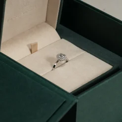 SIMPLE ROUND HALO DIAMOND RING - 1.0ct - WG