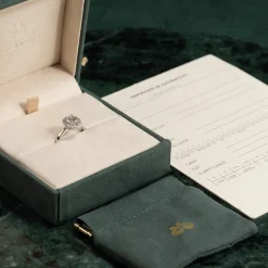 SIMPLE ROUND HALO DIAMOND RING - 1.25ct - WG
