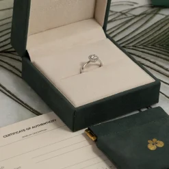 SIMPLE ROUND HALO DIAMOND RING - 0.7ct - WG