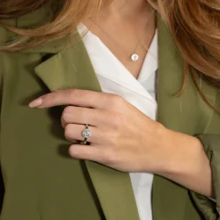 SIMPLE ROUND HALO DIAMOND RING - 1.0ct - WG