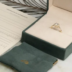 SIMPLE ROUND HALO DIAMOND RING - 1.0ct - YG