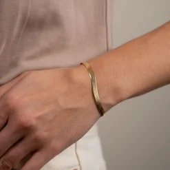 Slangekæde armbånd | Aya golden bracelet | Bestil online