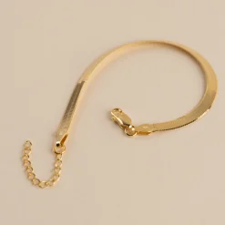 Slangekæde armbånd | Aya golden bracelet | Bestil online