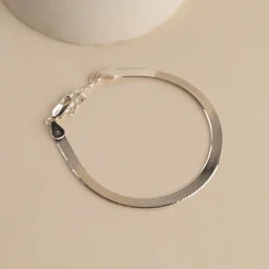 Sølv slangekæde armbånd | Aya silver bracelet | Se udvalget