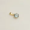 SOLEY BLUE TOPAZ SOLID GOLD PENDANT