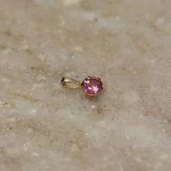 SOLEY PINK TOPAZ SOLID GOLD PENDANT