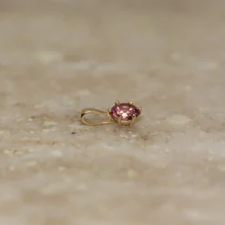 SOLEY PINK TOPAZ SOLID GOLD PENDANT
