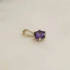 SOLEY PURPLE AMETHYST SOLID GOLD PENDANT